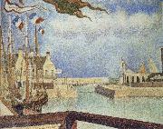 Georges Seurat The Sunday of Port en bessin painting